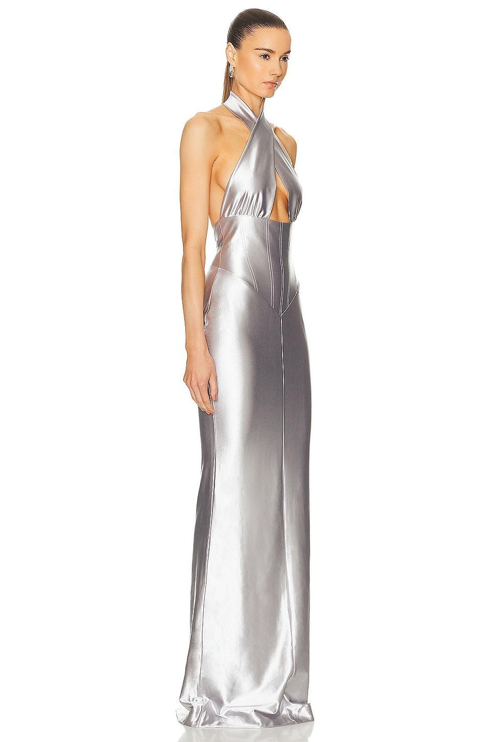 retrofete Charity Dress Metallic Silver. (also in ). Product Image