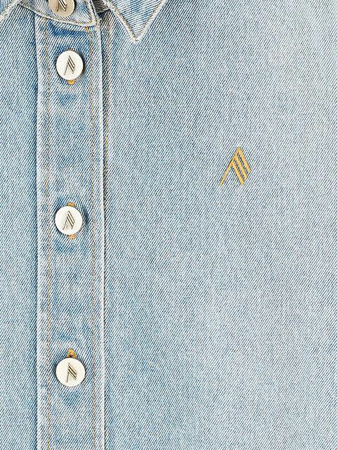 Light blue denim shirt jacket Product Image