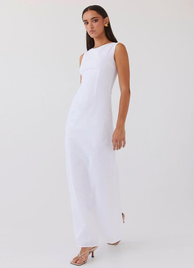 Eloise High Neck Maxi Dress - White Product Image