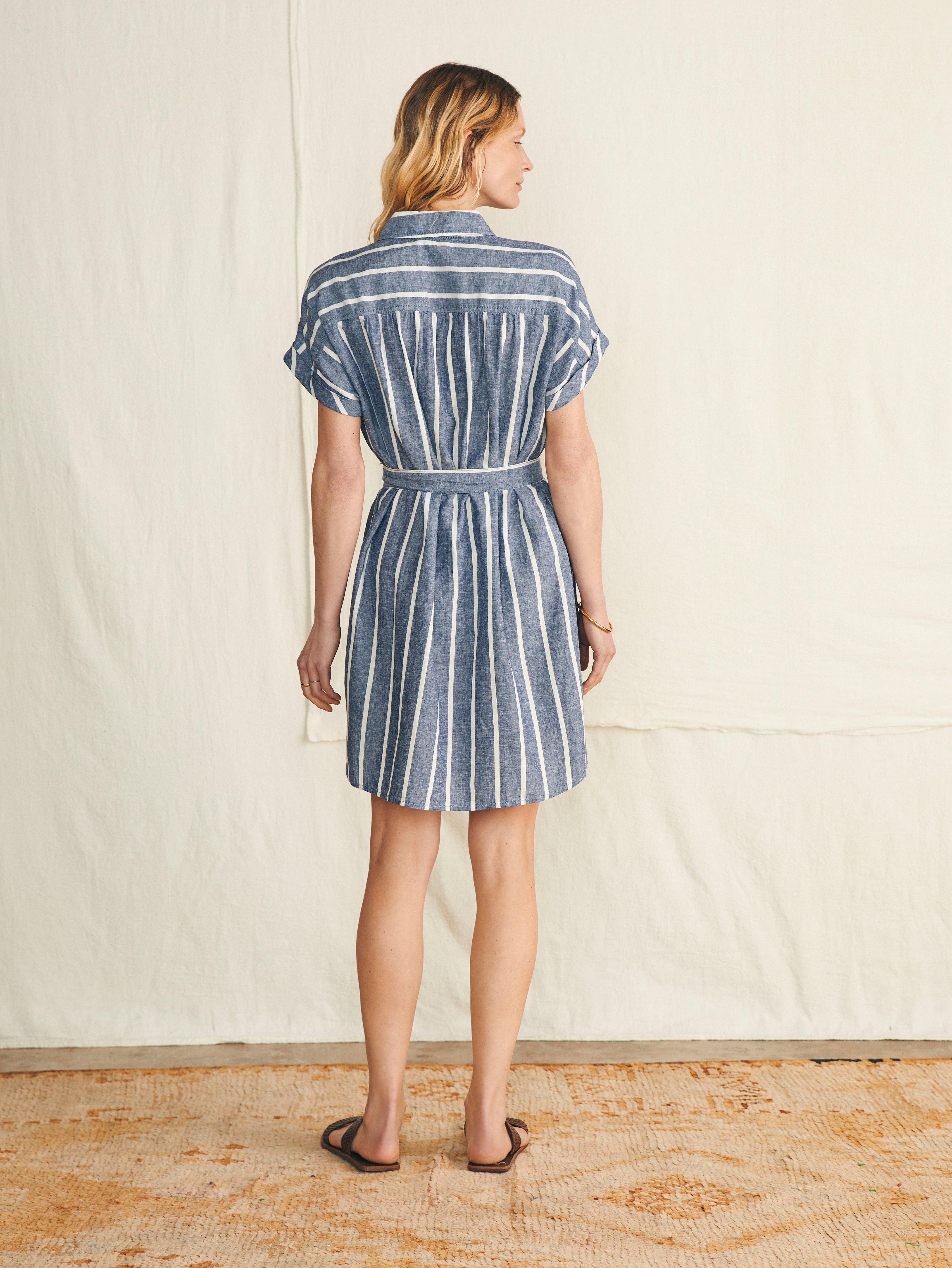 Breeze Shirtdress - Coastal Crisp Stripe Female Product Image