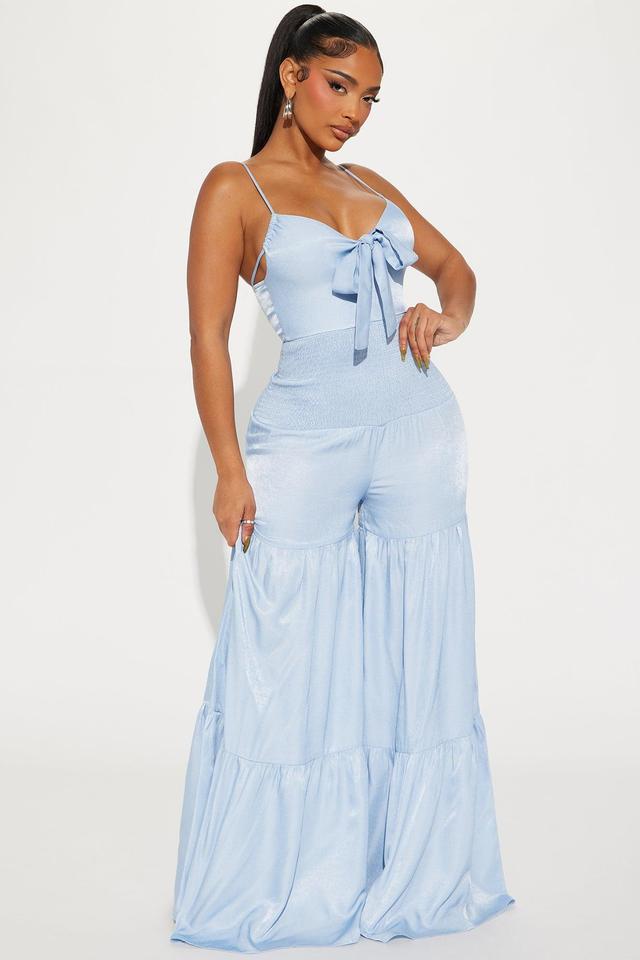 Kamiyah Chambray Jumpsuit - Light Wash Product Image