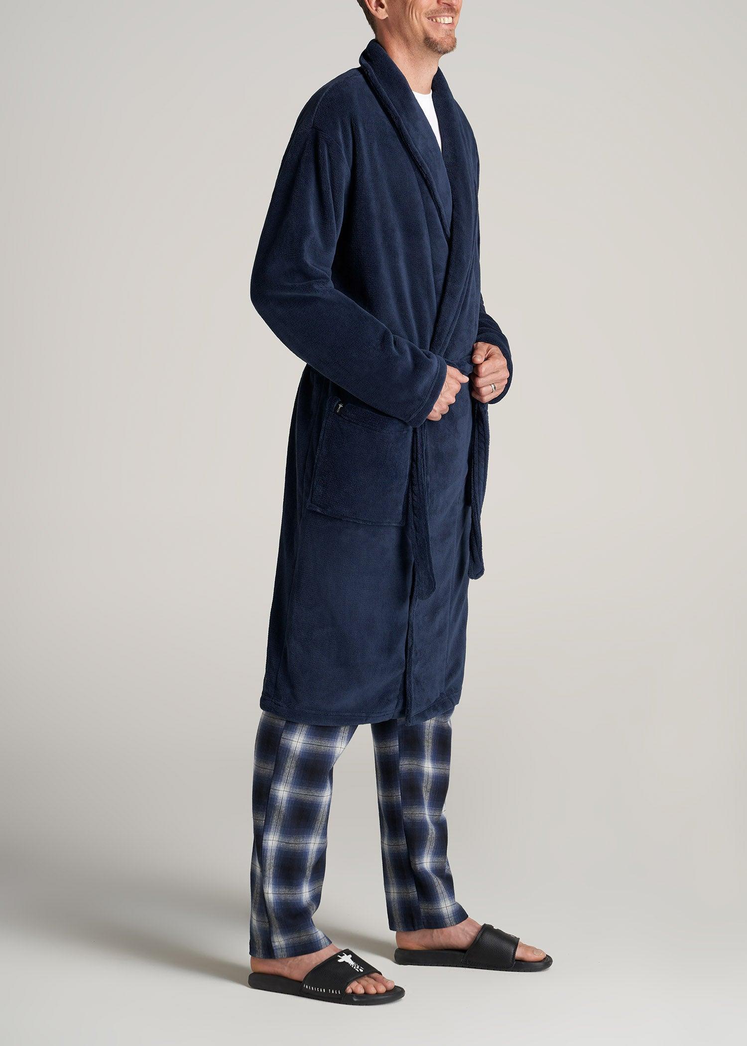 Tall Men's Robe in Navy Male Product Image