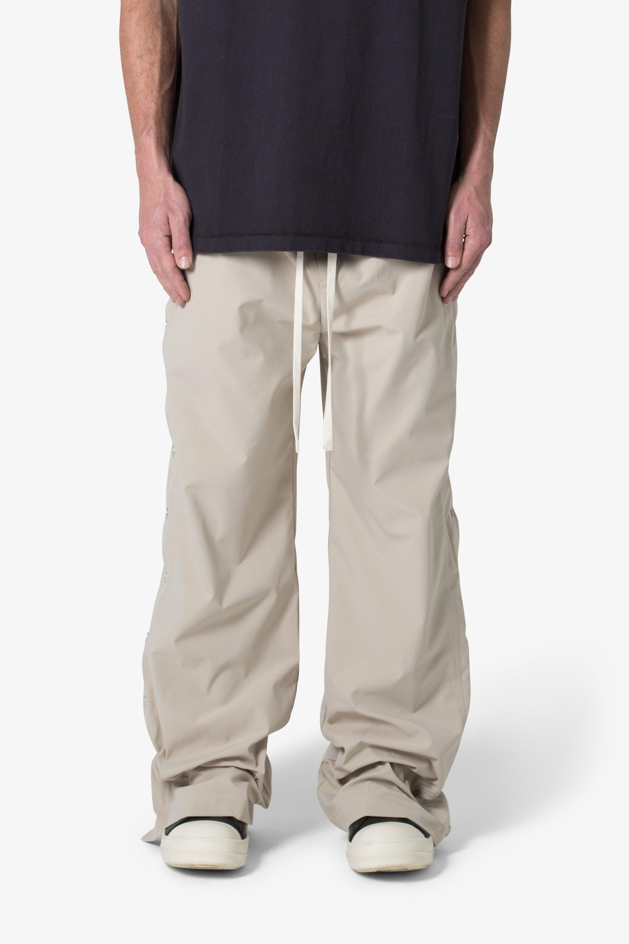 Side Snap Nylon Pants - Tan Product Image