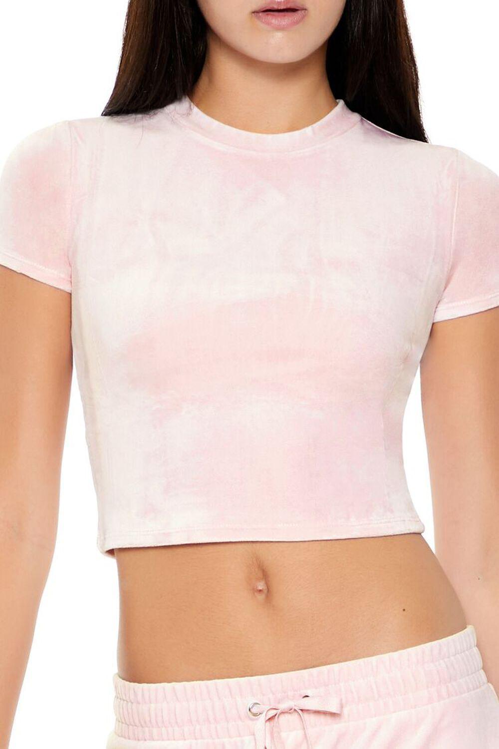 Cropped Velour Tee | Forever 21 Product Image