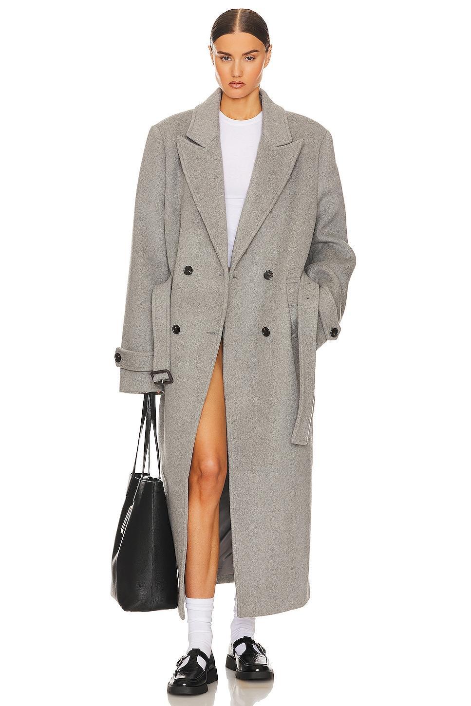 Bold Shoulder Long Coat Product Image