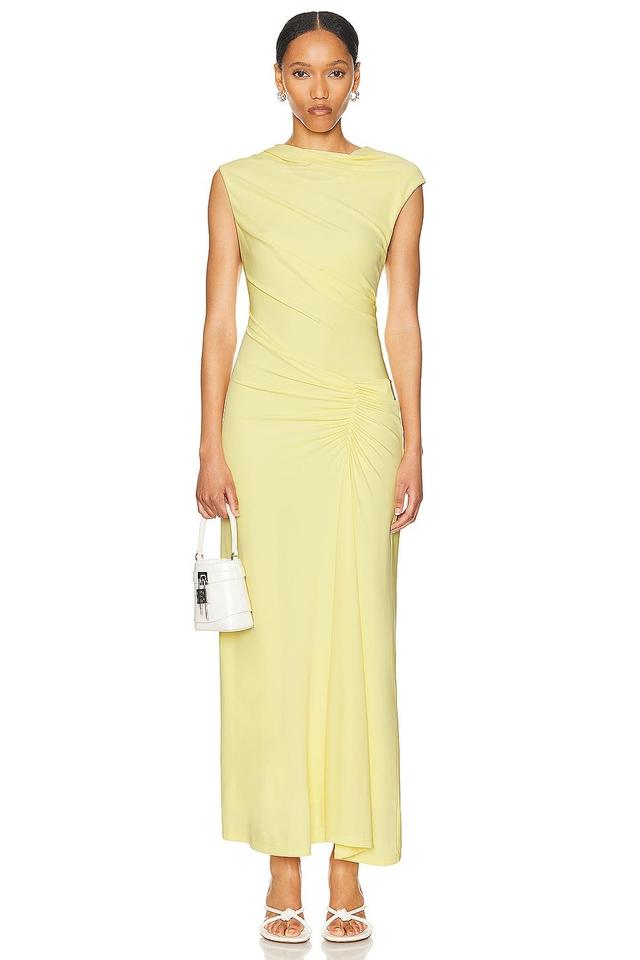 SIMKHAI Acacia Midi Dress in Lemon Product Image