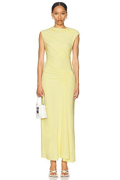 SIMKHAI Acacia Midi Dress in Lemon Product Image