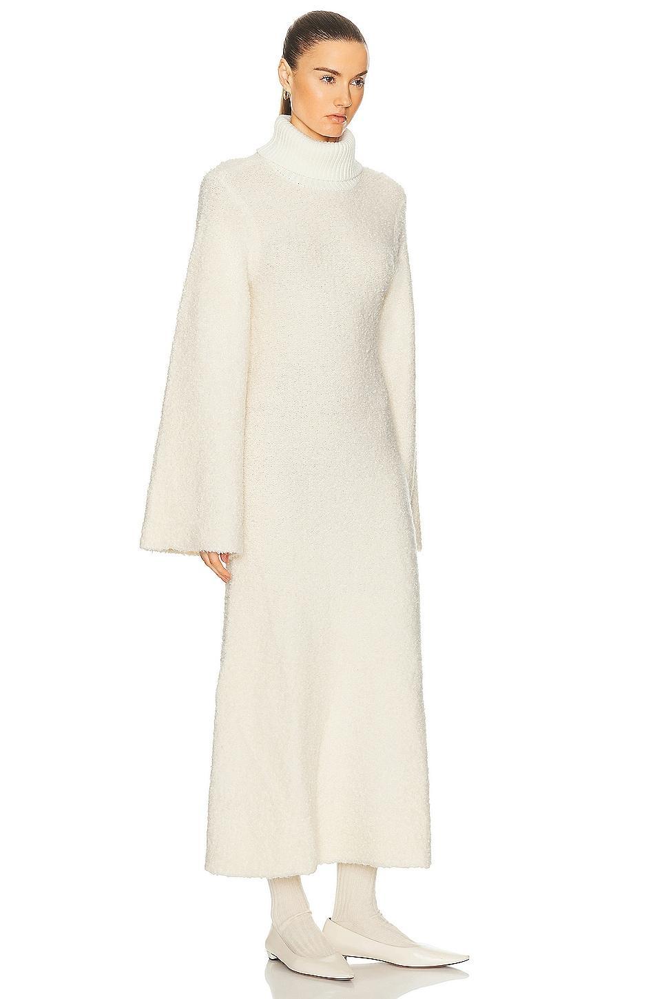 GRLFRND Maeko Boucle Dress in Ivory - Ivory. Size S (also in L, XL, XS). Product Image