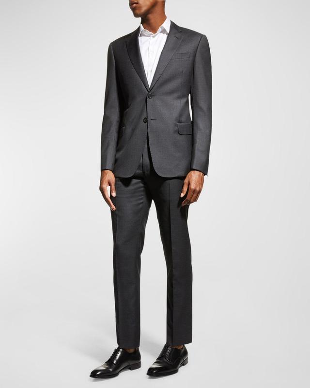 Emporio Armani Trim Fit Solid Wool Suit Product Image