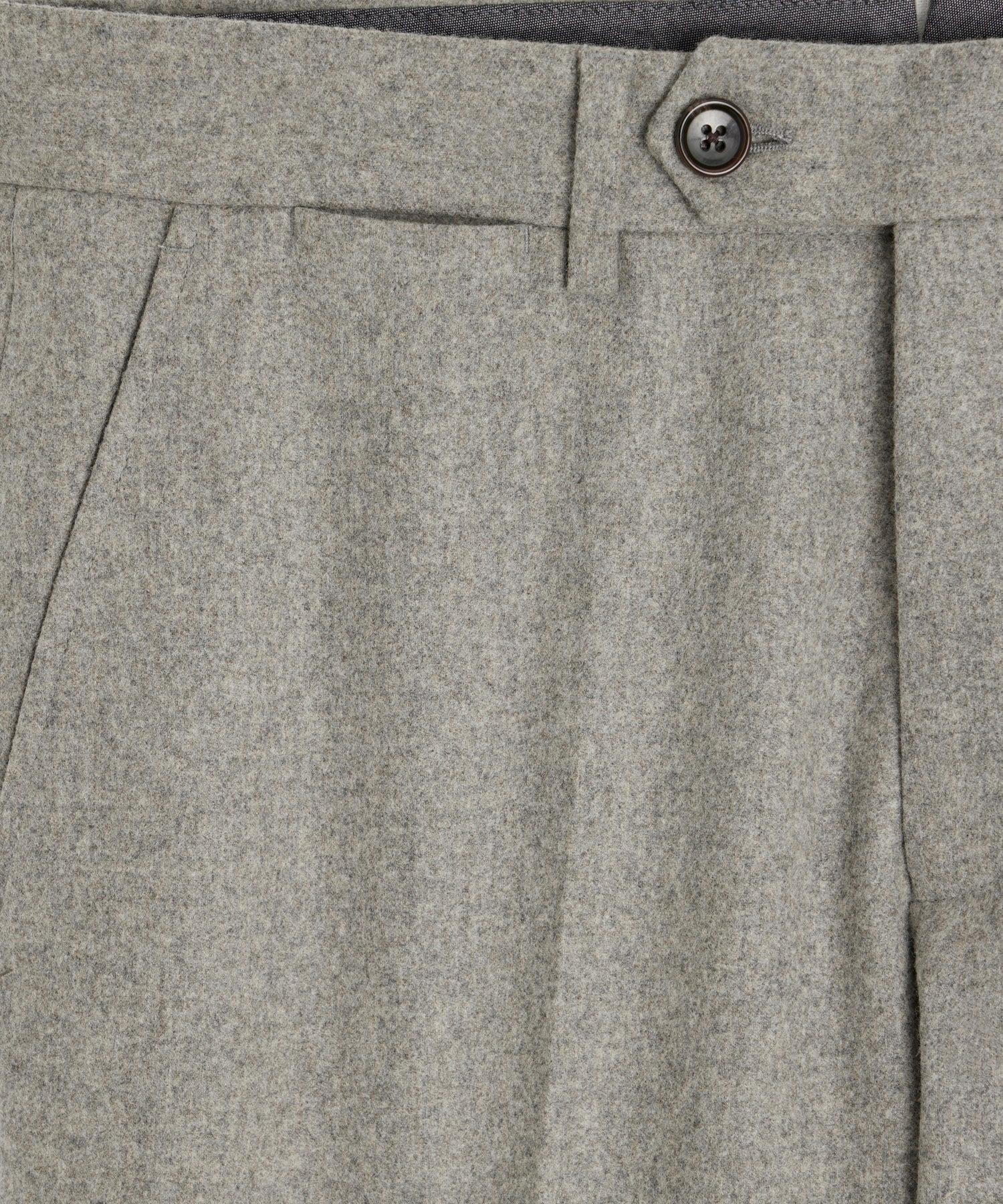 Italian Flannel Sutton Trouser in Light Grey Product Image