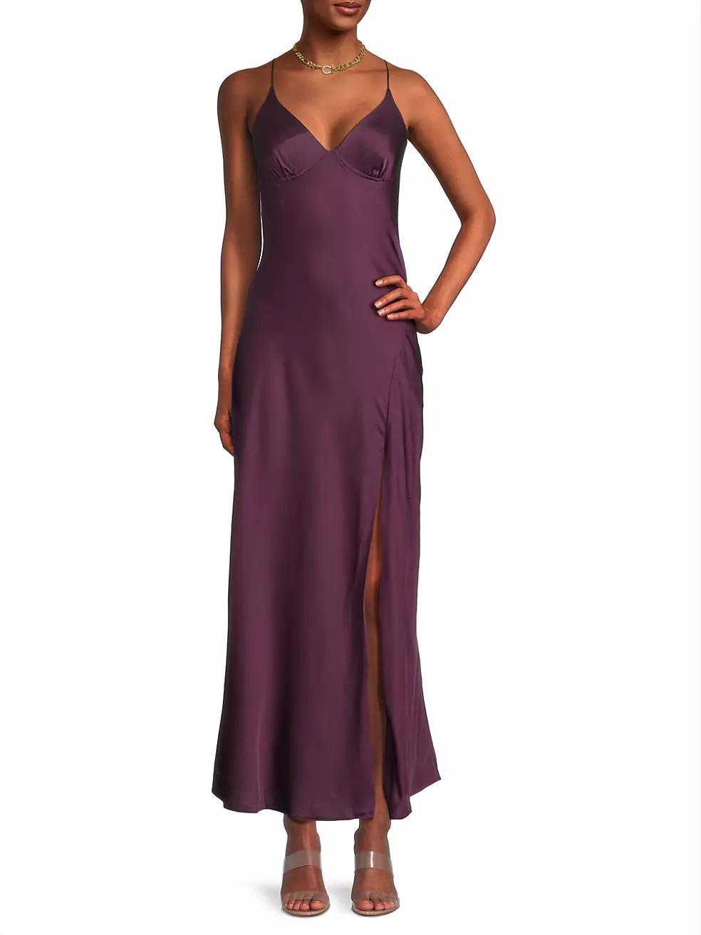 Emaline Satin Maxi Dress Product Image