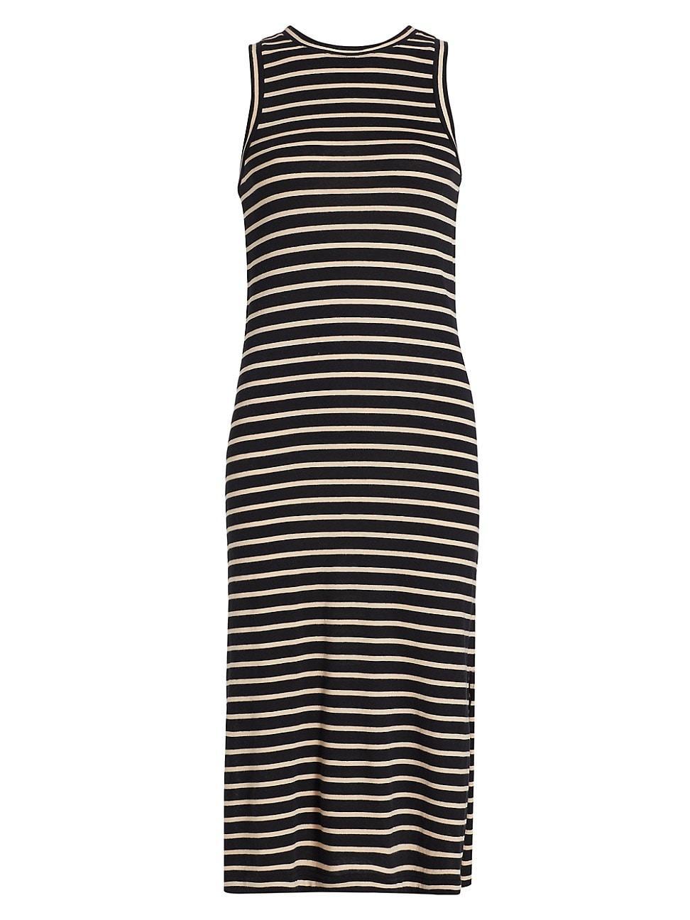 Womens Striped Cotton Tank Dress Product Image