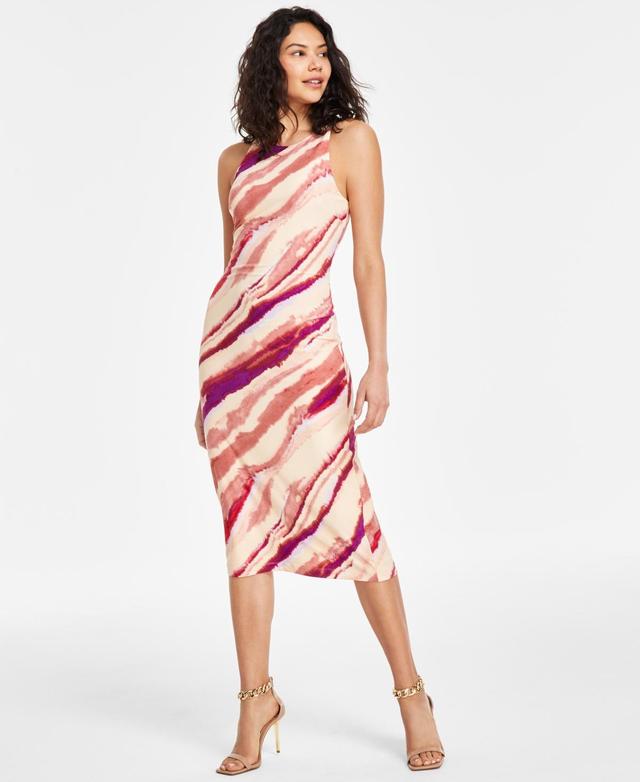 Women's Printed Sleeveless Midi Sheath Dress Product Image