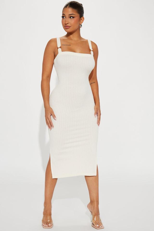 Tay Knit Midi Dress - Cream Product Image