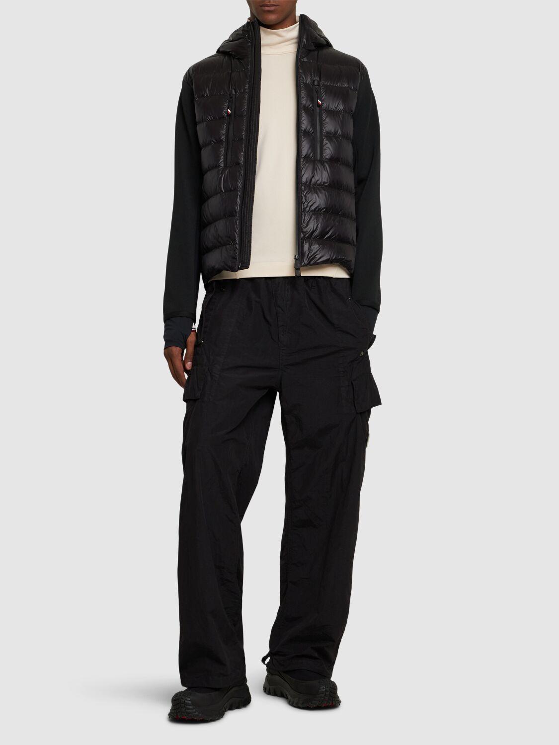 MONCLER Padded Hooded Cardigan In Black Product Image