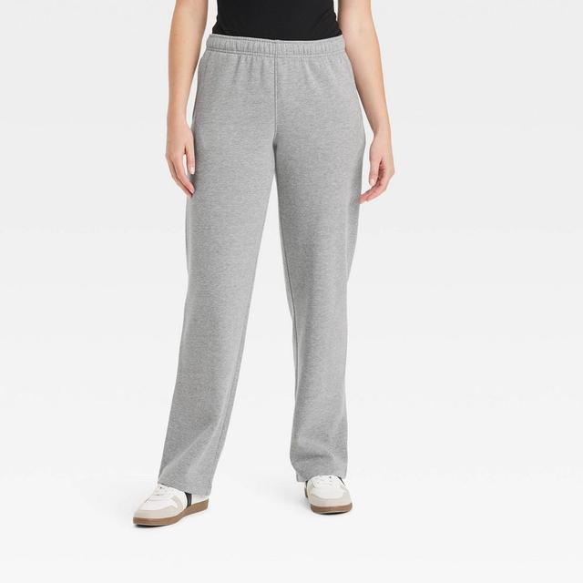 Womens Mid-Rise Knit Straight Leg Sweatpants - Universal Thread Heather XS Product Image