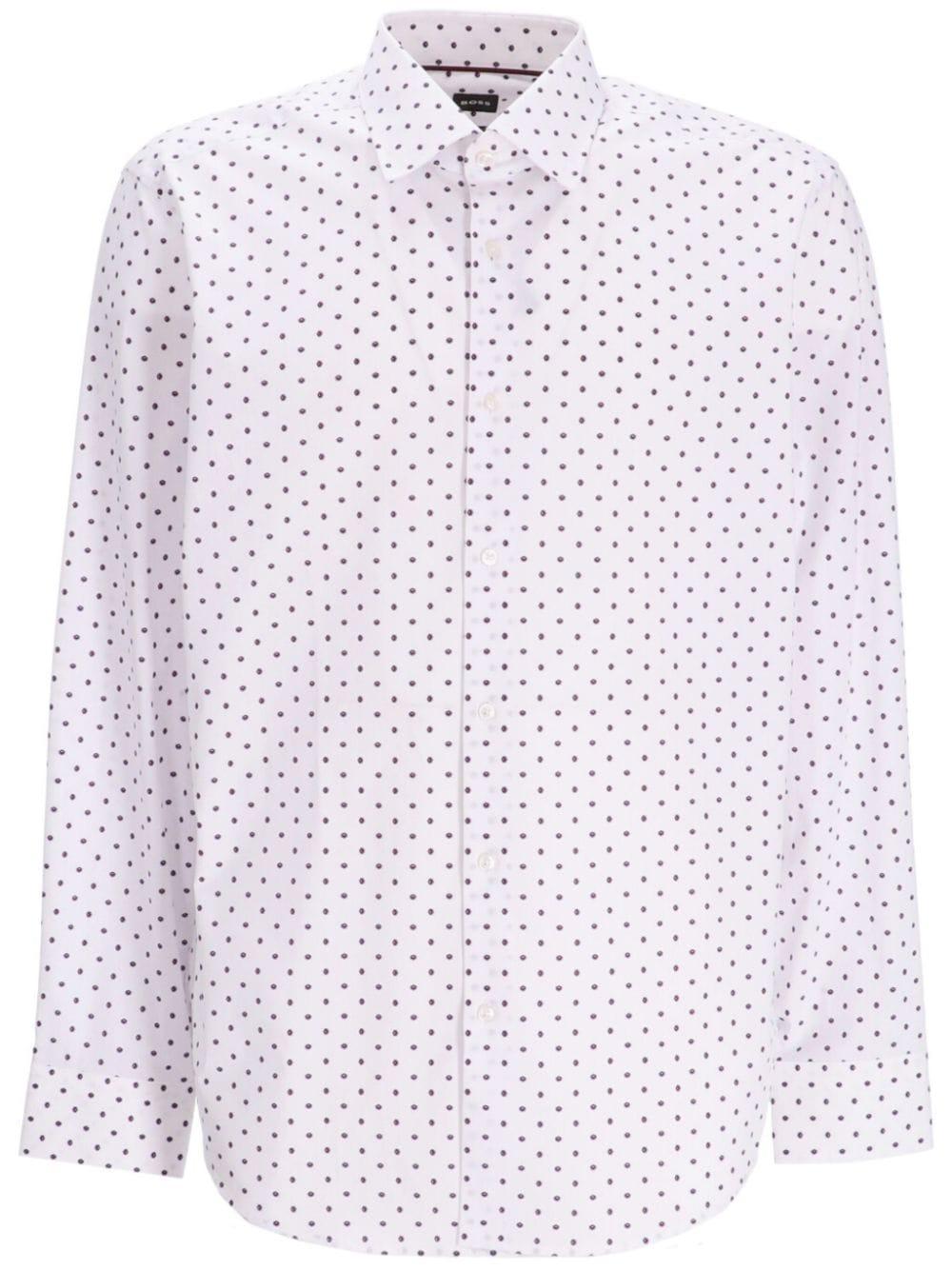 Polka-dot Print Buttoned Shirt In White Product Image