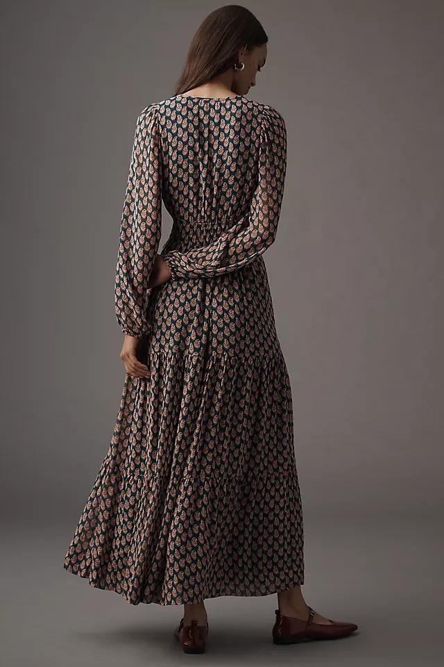 The Somerset Maxi Dress: Long-Sleeve Chiffon Edition Product Image