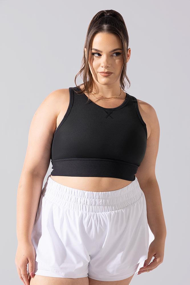 Sweat Sesh Crop Top - Black Product Image