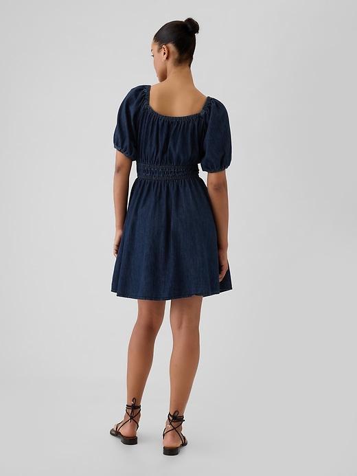 Smocked Denim Mini Dress Product Image