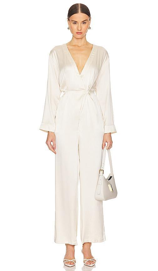 Silk Long Sleeve Jumpsuit Product Image