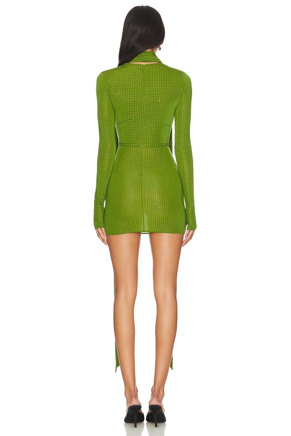 Long Sleeve Scarf Mini Dress Alex Perry Product Image