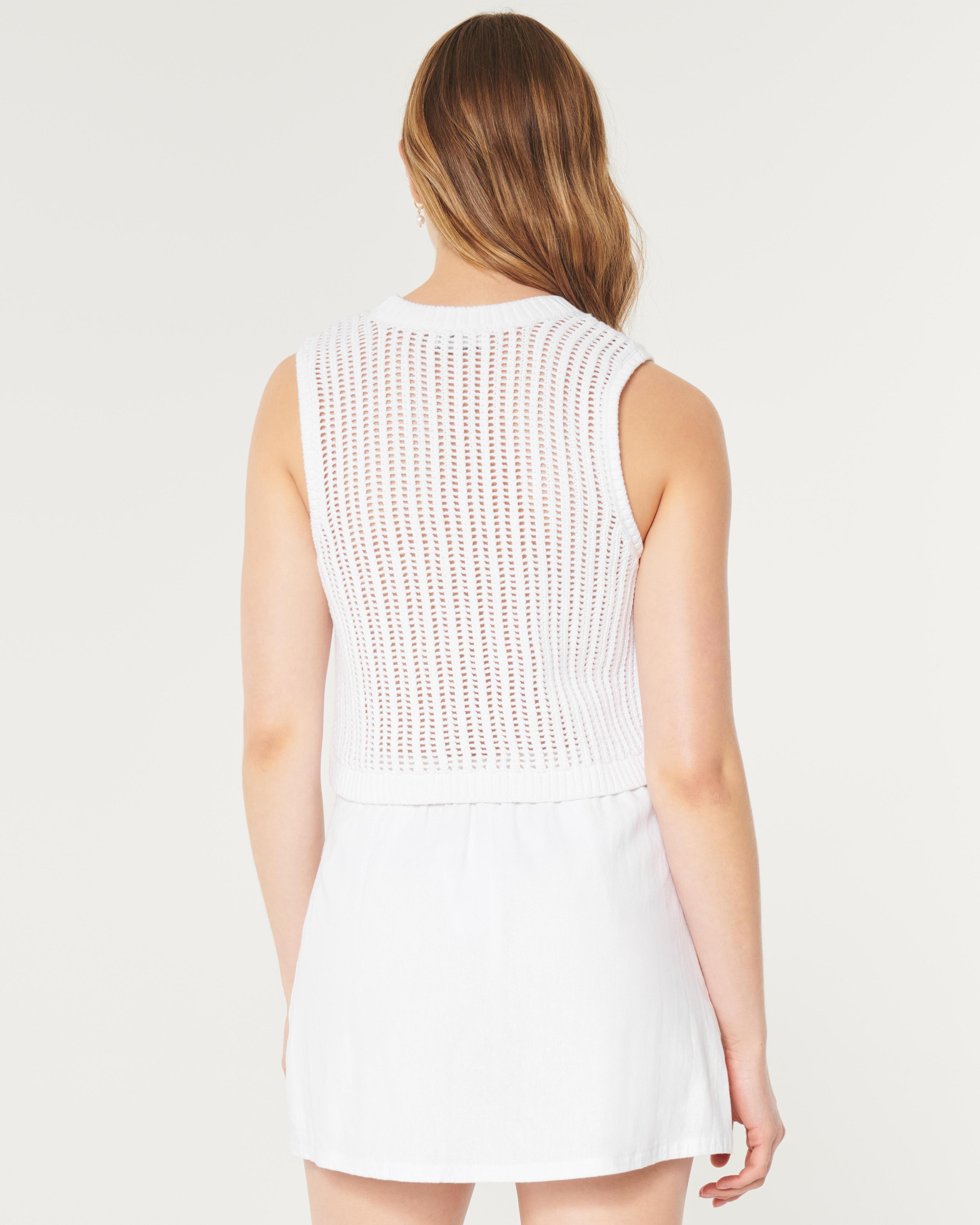 Easy Crochet-Style High-Neck Tank Product Image