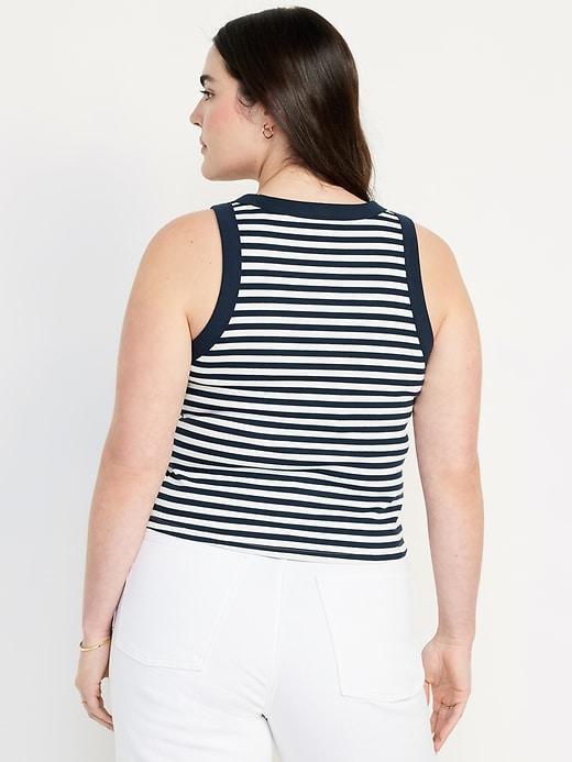 Crop Rib-Knit Tank Top Product Image