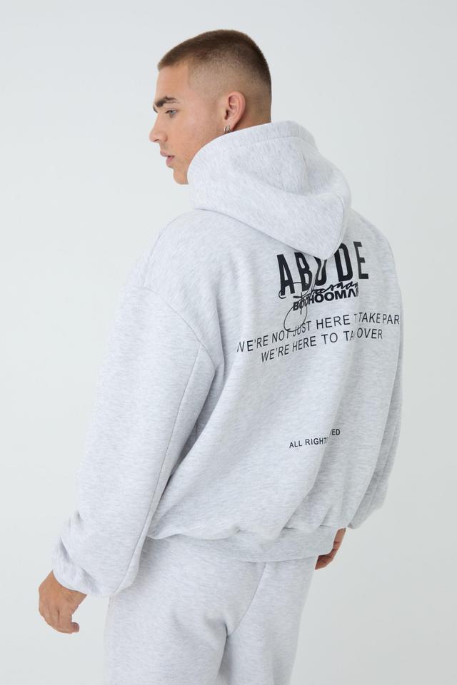 Oversized Boxy ABODE Hoodie | boohooMAN USA Product Image