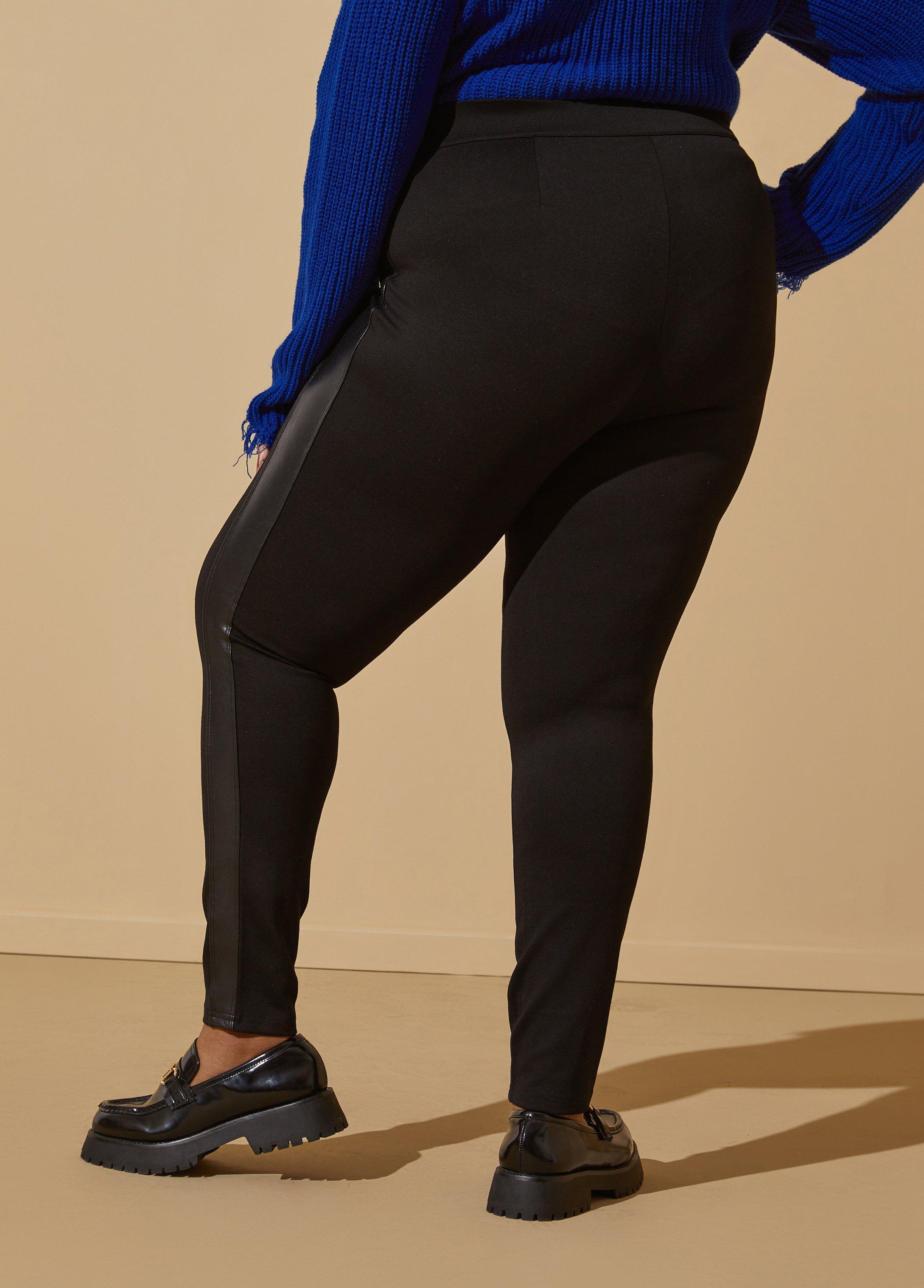 Faux Leather And Ponte Leggings Product Image