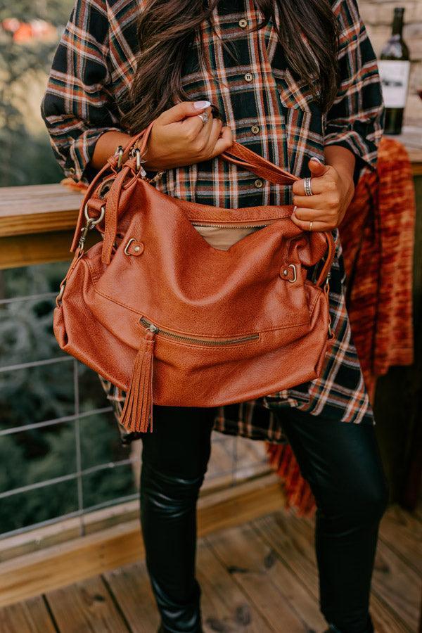 Simply Grand Faux Leather Tote In Maple Product Image