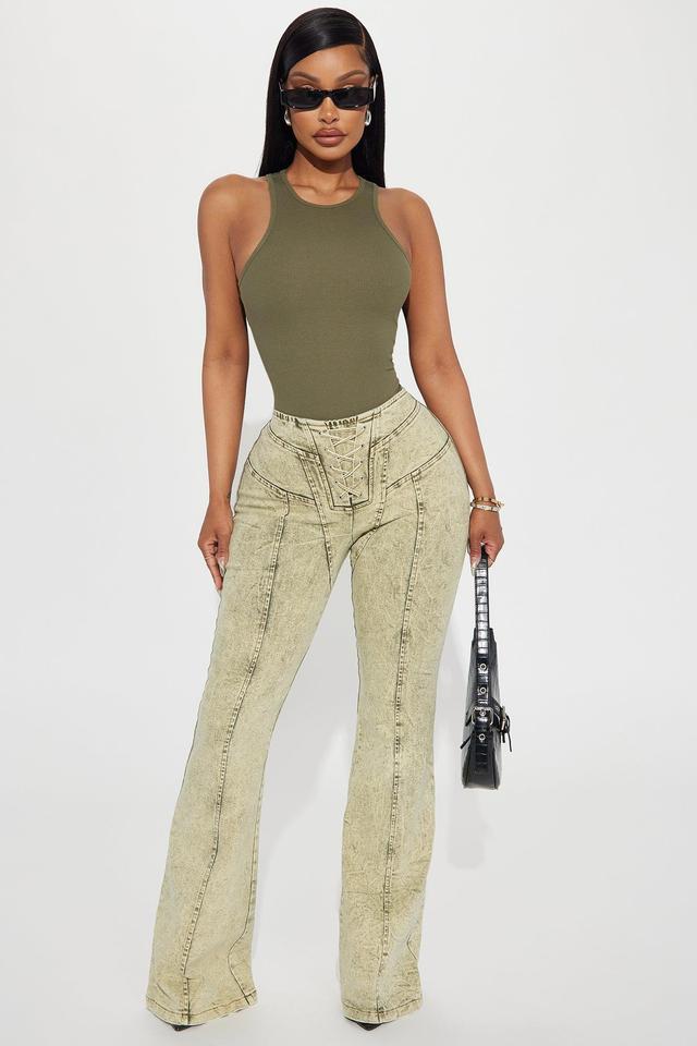 Never Let You Go Flare Pant - Sage Product Image