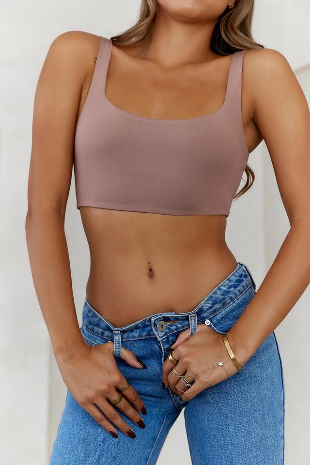 HELLO MOLLY BASE Style Essential Crop Top Mocha Product Image