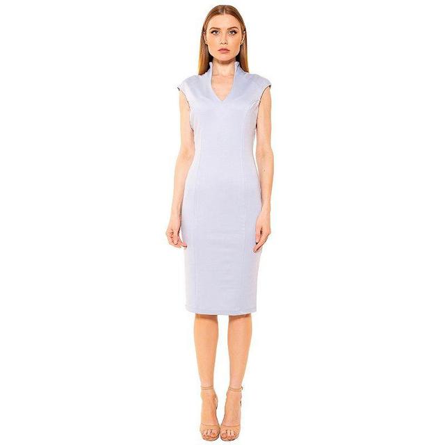 Womens ALEXIA ADMOR Katrina Splitneck Ponte Sheath Dress Product Image