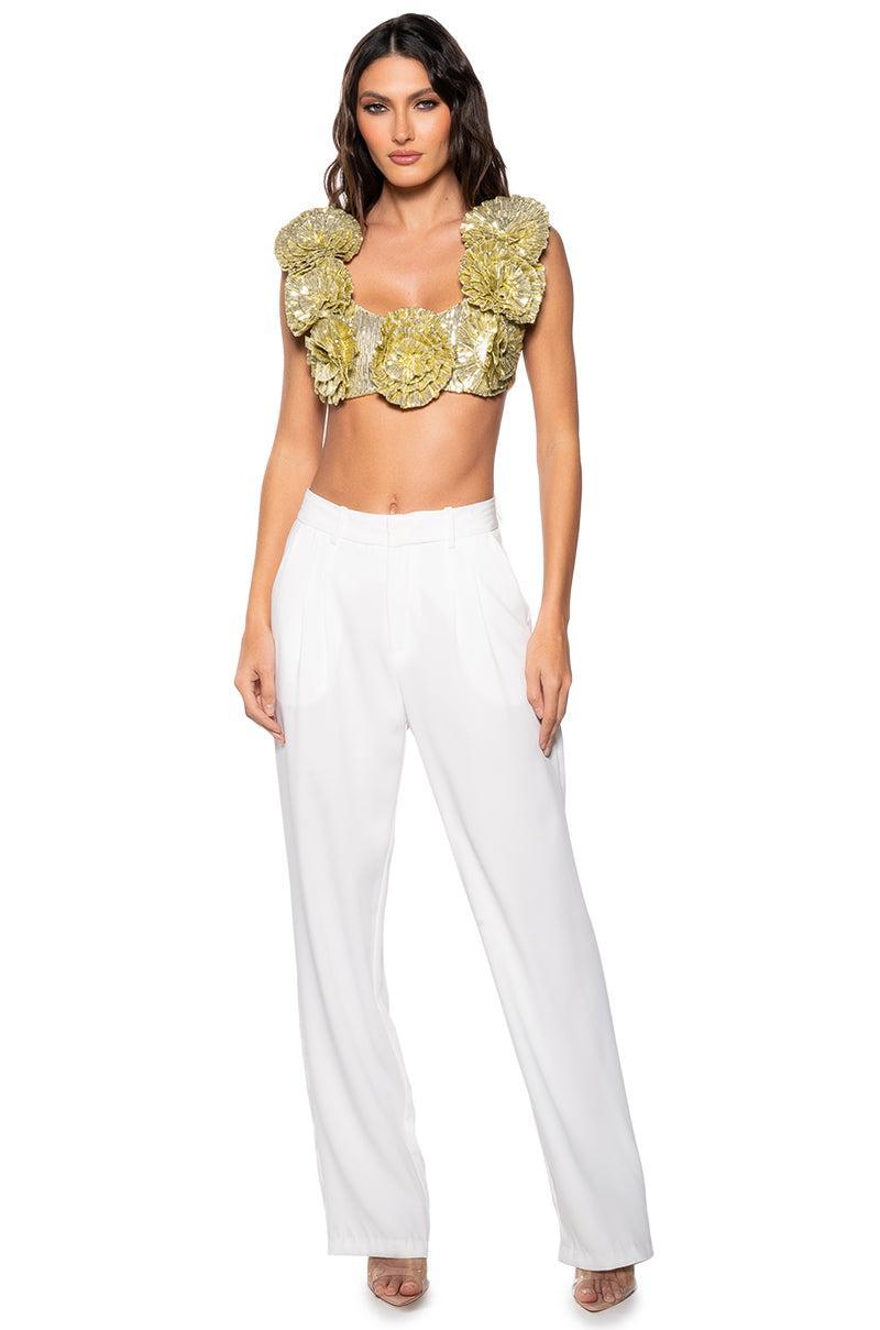 EVERY ROSE SEQUIN CROP TOP Product Image