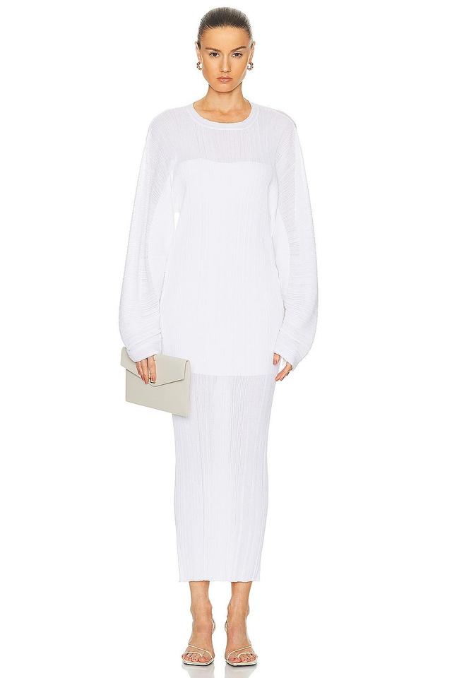 Stella McCartney Long Sleeve Pliss Sweater Dress Product Image