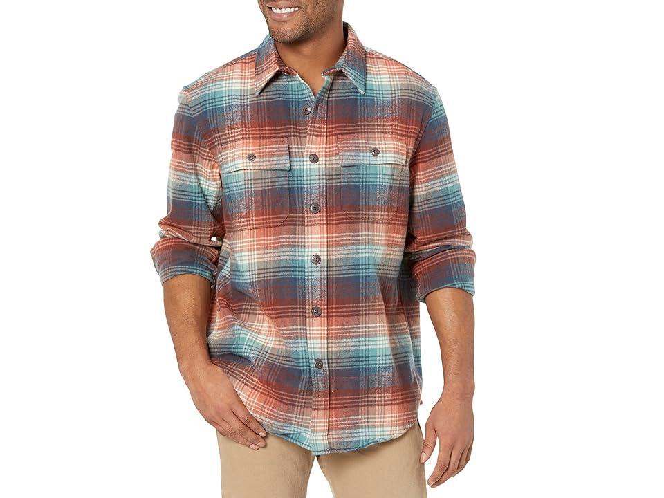 L.L.Bean Signature Chamois Print (Mariner Blue Plaid) Men's Clothing Product Image