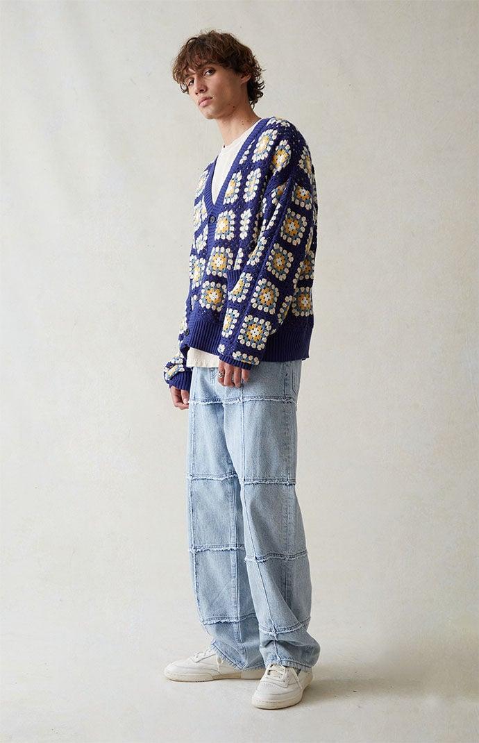 PacSun Mens Eco Indigo Baggy Paneled Jeans Product Image