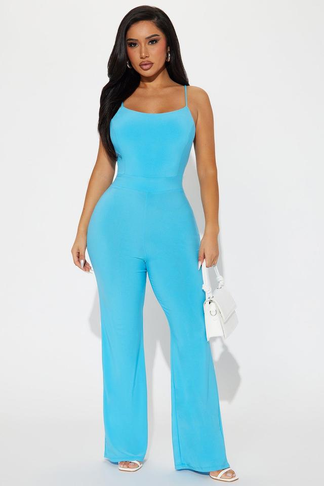 Breezy Scene Jumpsuit  - Aqua Product Image