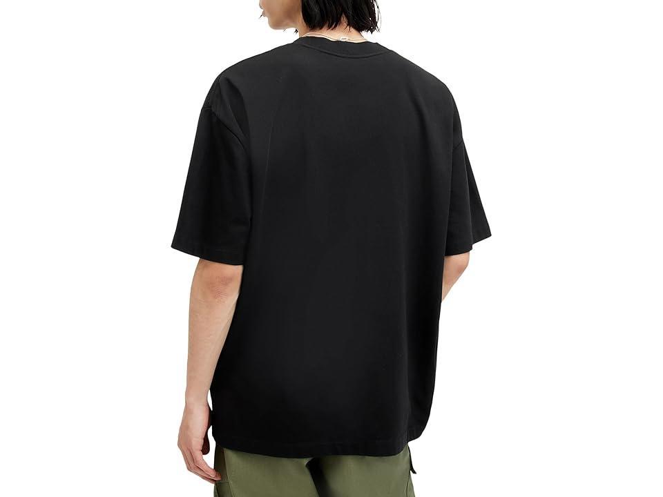 AllSaints Slanted Short Sleeve Crew (Jet ) Men's T Shirt Product Image