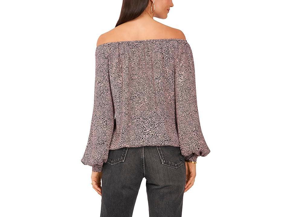 Vince Camuto Long Sleeve Off-the-Shoulder Blouse (Rich ) Women's Clothing Product Image