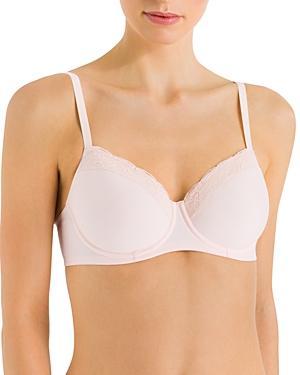 Womens Cotton Lace Spacer T-Shirt Bra Product Image