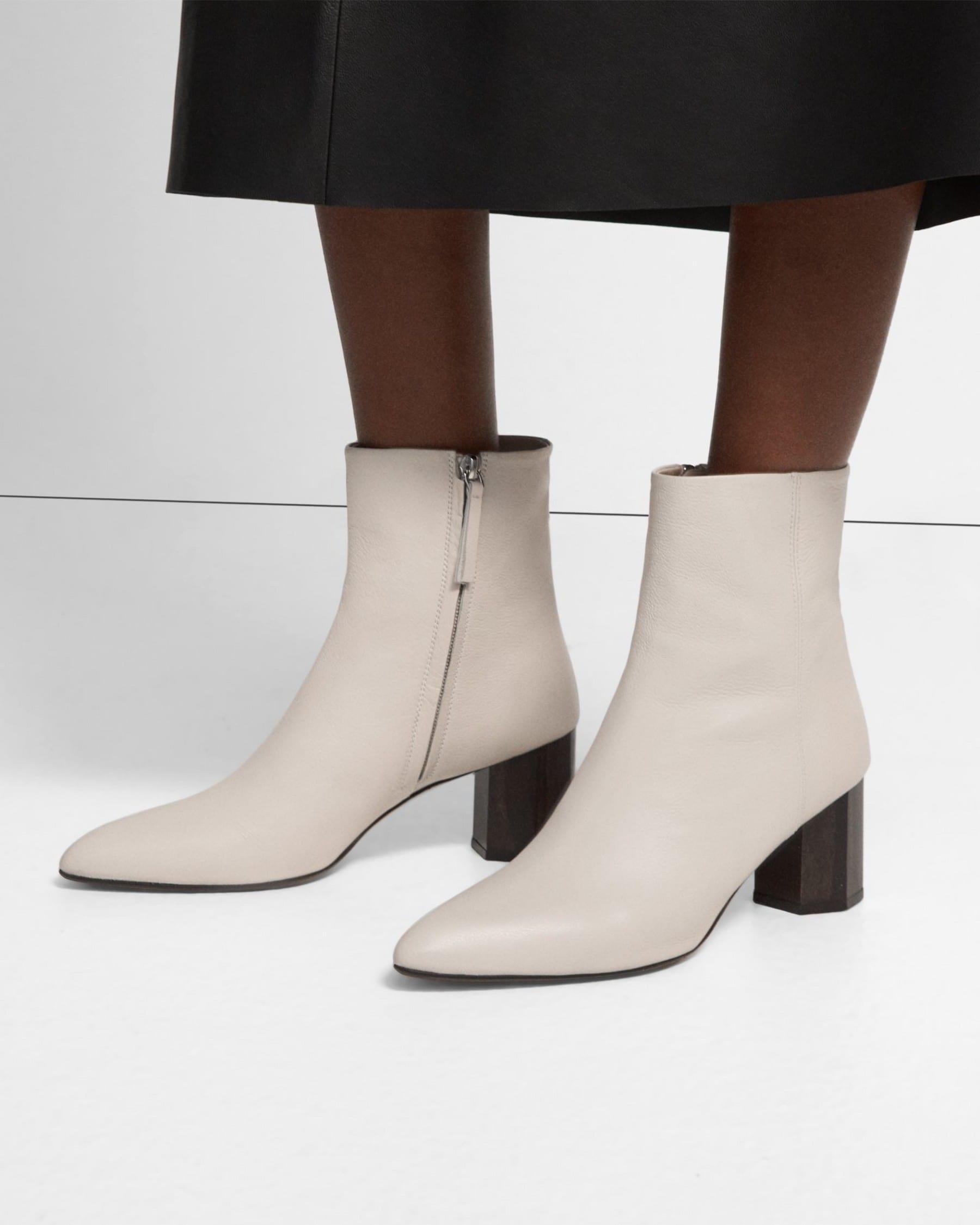 Ankle Bootie in Leather Product Image