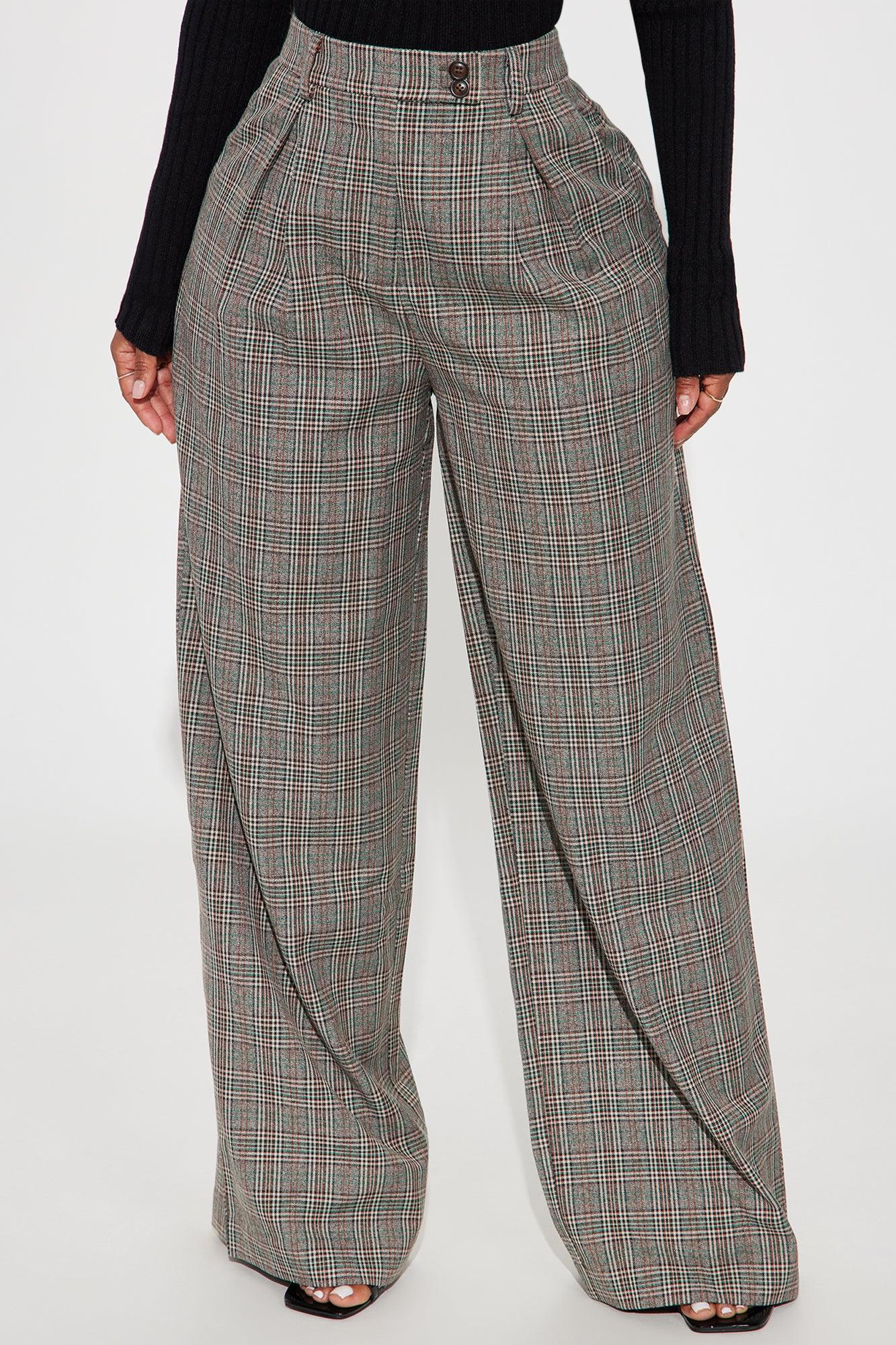 Julie Plaid Trouser - Grey/combo product image