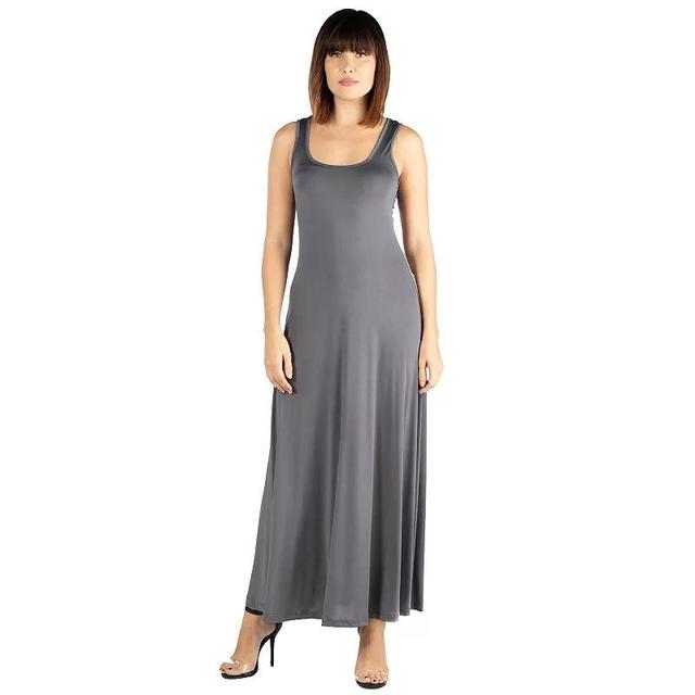 Womens 24seven Comfort Apparel Fit And Flare A-Line Sleeveless Maxi Dress Product Image