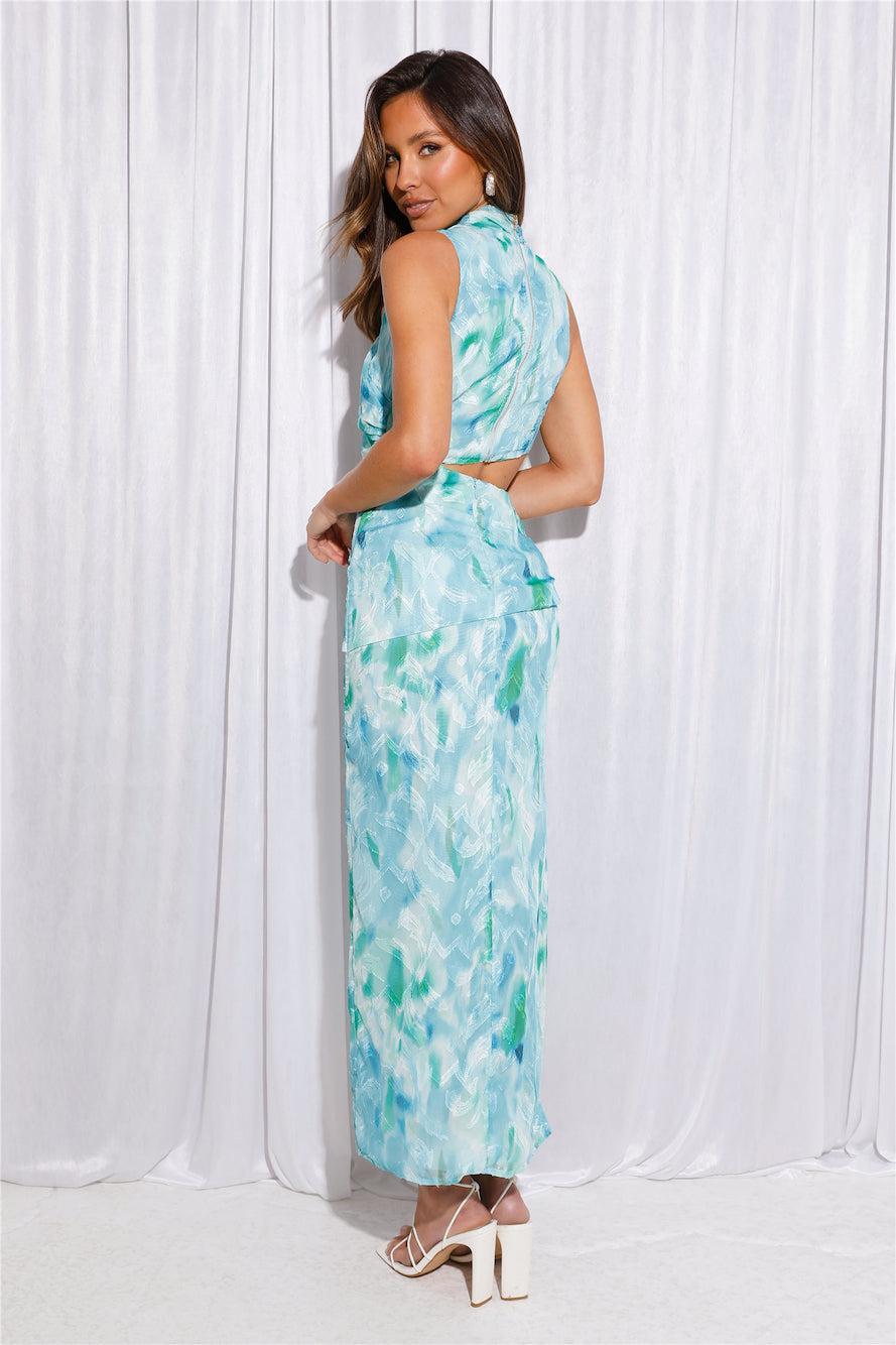 Ocean Odyssey Midi Dress Blue Product Image