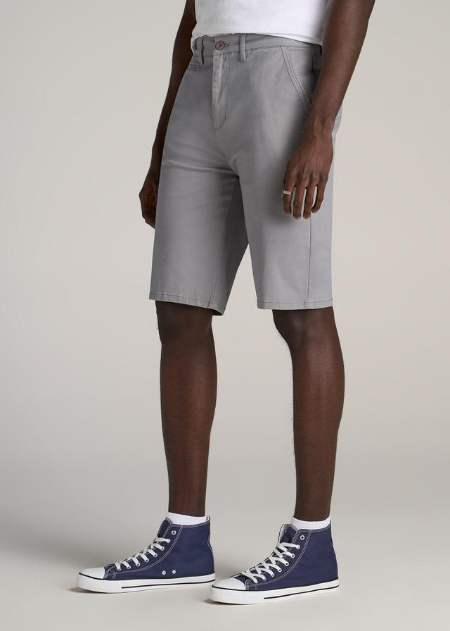 Chino Shorts for Tall Men in Pebble Grey Product Image