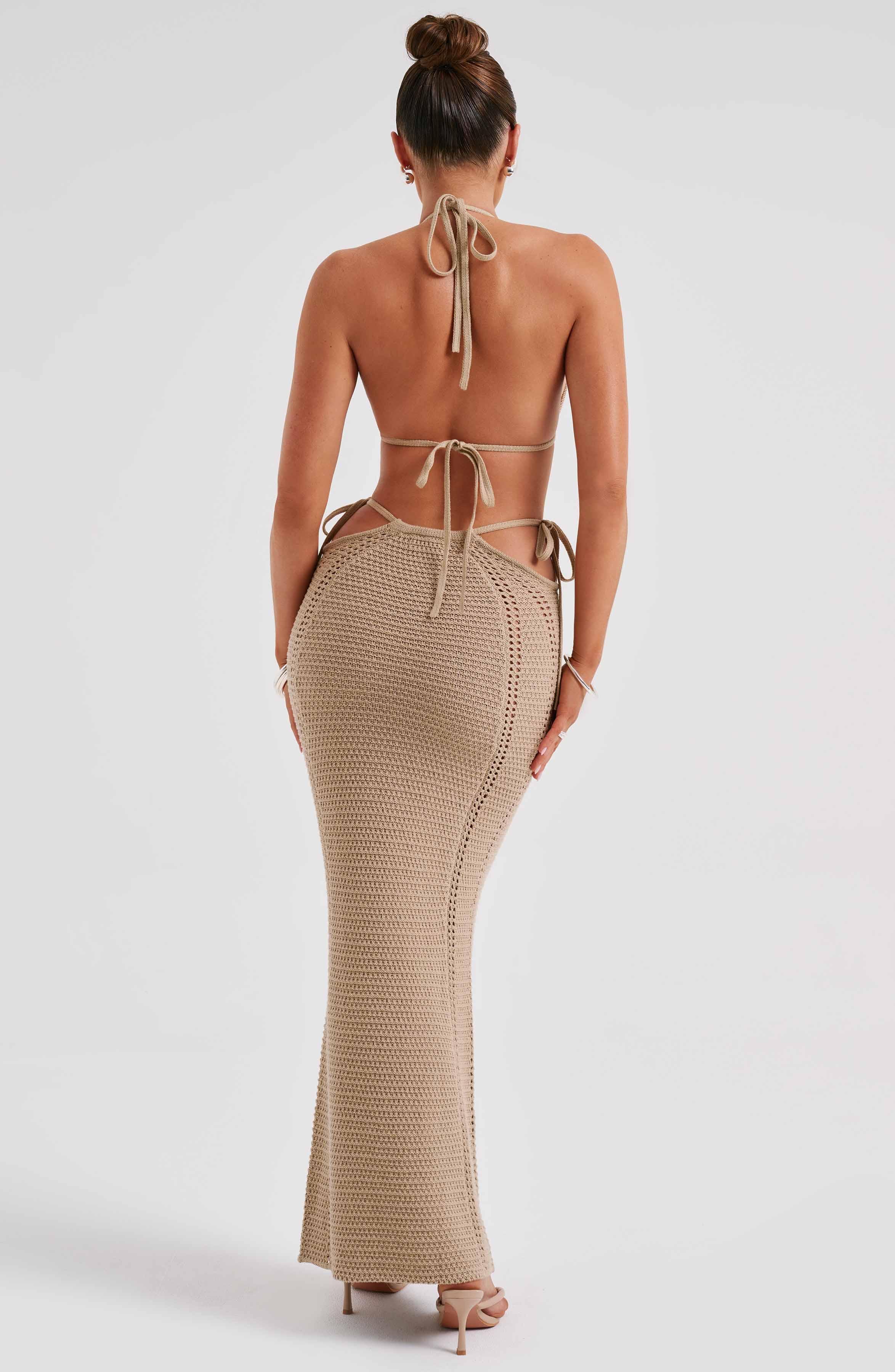 Jia Maxi Skirt - Beige Product Image