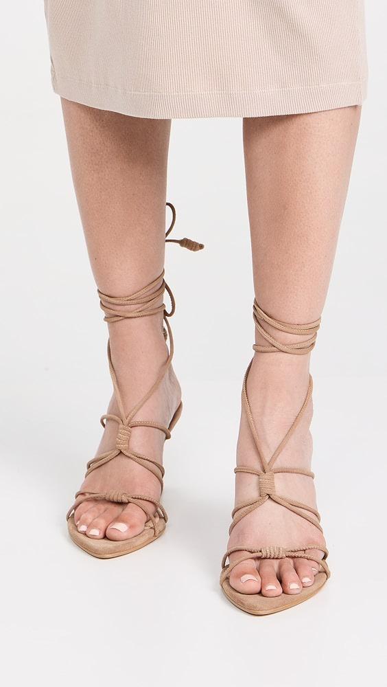 Alohas Belinda Suede Beige Leather Sandals | Shopbop Product Image