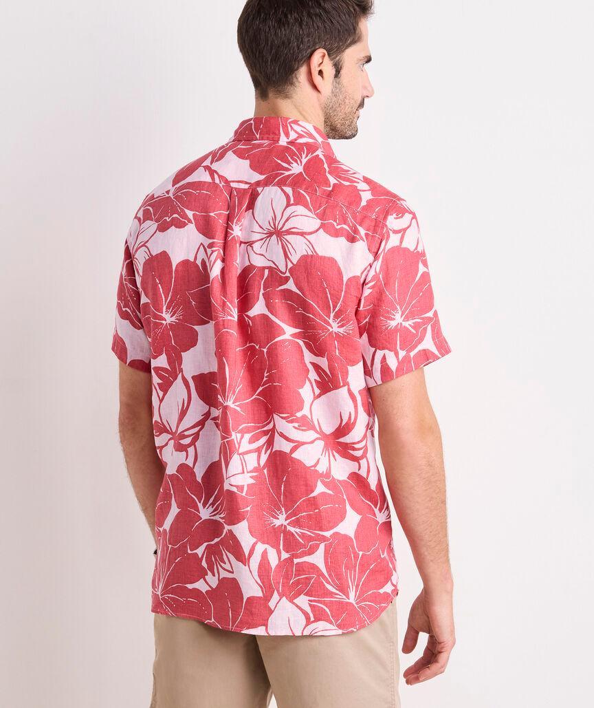 Linen Short-Sleeve Hanna Floral Shirt Product Image